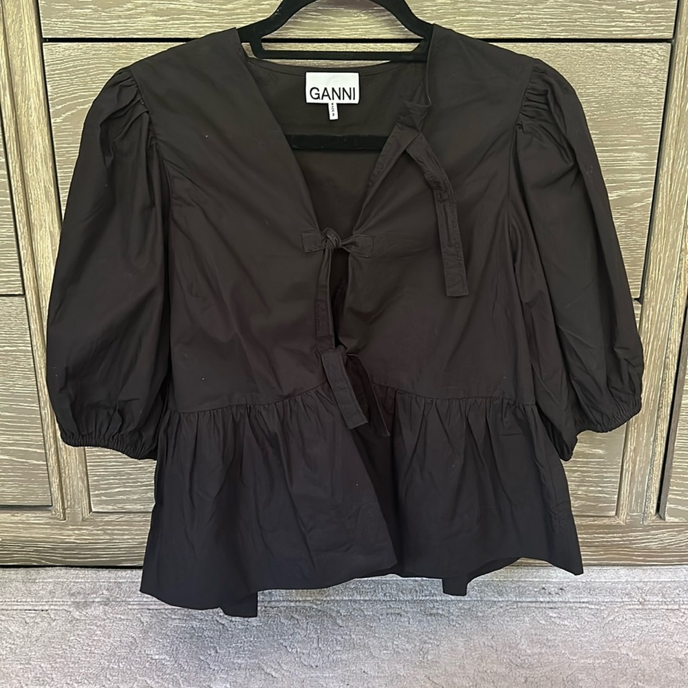 Ganni Black Top